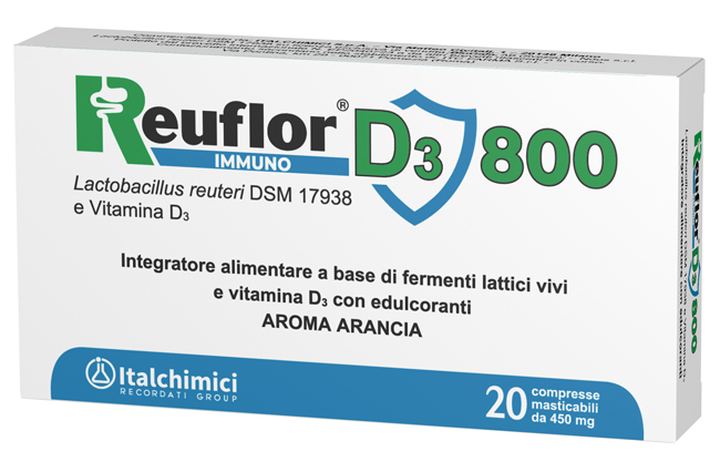 REUFLOR D3 800 20 COMPRESSE MASTICABILI AROMA ARANCIA - farmaciaverde.it