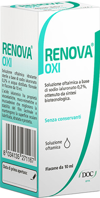 RENOVA OXI COLLIRIO SOLUZIONE OFTALMICA A BASE DI ACIDO IALURONICO 0,2% FLACONE DA 10 ML - farmaciaverde.it