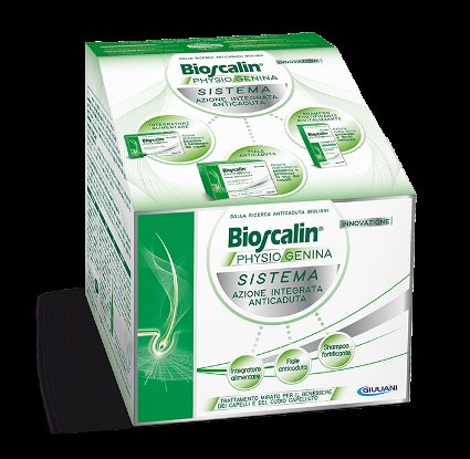 BIOSCALIN PHYSIOGENINA SISTEMA COMPRESSE 25 G + FIALE 35 ML + SHAMPOO RIVITALIZZANTE 200 ML - farmaciaverde.it