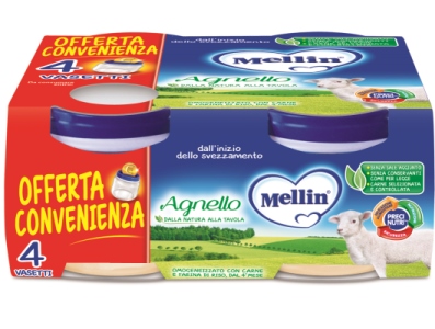 MELLIN OMOGENEIZZATO AGNELLO 4 PEZZI X 80 G - farmaciaverde.it