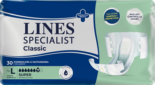 PANNOLONE A MUTANDA LINES SPECIALIST CLASSIC SUPER MG 30 PEZZI - farmaciaverde.it