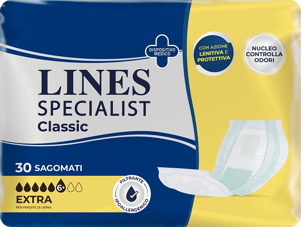 PANNOLONE LINES SPECIALIST CLASSIC SAGOMATO EXTRA 30 PEZZI - farmaciaverde.it