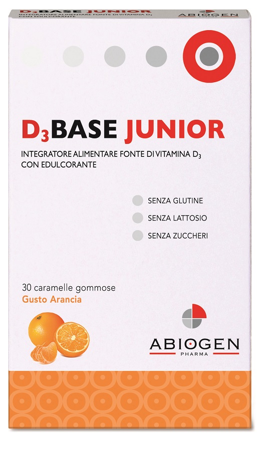 D3BASE JUNIOR 30 CARAMELLE GOMMOSE ARANCIA - farmaciaverde.it