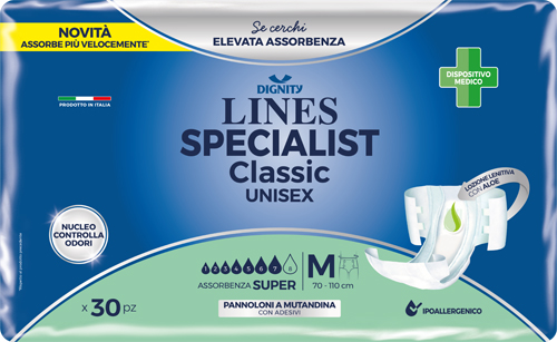 PANNOLONE MUTANDINA LINES SPECIALIST CLASSIC SUPER ULTRA MM 30 PEZZI - farmaciaverde.it