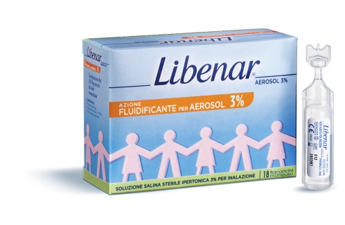 SOLUZIONE SALINA IPERTONICA 3% LIBENAR PER INALAZIONE CON AEROSOL 18 FLACONCINI MONOUSO X 4ML - farmaciaverde.it