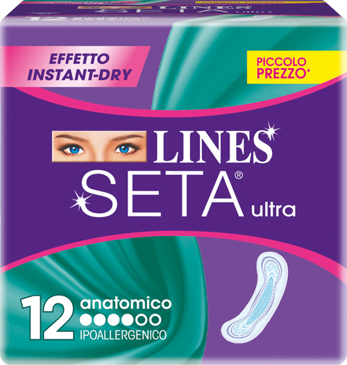 LINES SETA ULTRA ASSORBENTI ANATOMICI 12 PEZZI - farmaciaverde.it