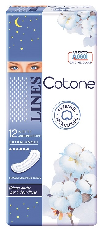 LINES COTONE NON ULTRA NOTTE DISTESI 12 PEZZI - farmaciaverde.it