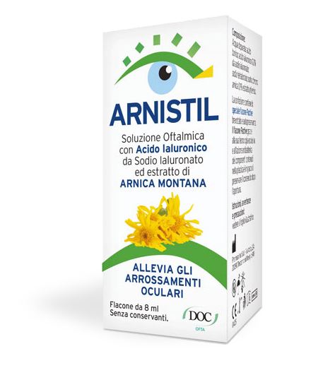 ARNISTIL SOLUZIONE OFTALMICA ACIDO IALURONICO 0,2% + ESTRATTO DI ARNICA MONTANA 0,1% FLACONE 8 ML - farmaciaverde.it