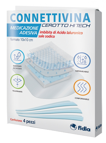 CEROTTO CONNETTIVINA HITECH 10 X 10 CM 4 PEZZI - farmaciaverde.it