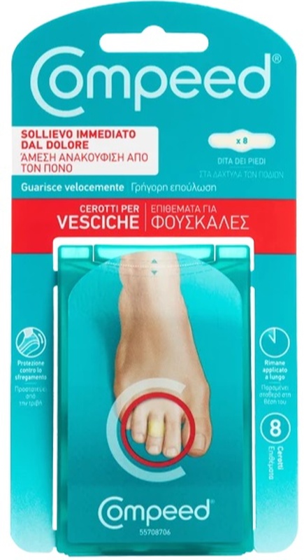 COMPEED CEROTTI PER VESCICHE DITA PIEDI 8 PEZZI CARTON - farmaciaverde.it