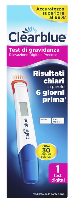 CLEARBLUE TEST GRAVIDANZA RILEVAZIONE PRECOCE DIGITALE 1 PEZZO - farmaciaverde.it