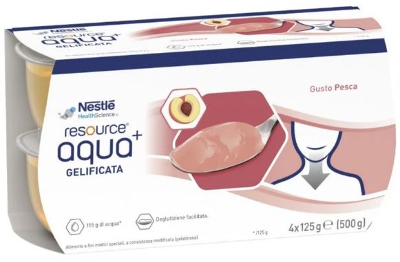 RESOURCE AQUA ACQUA GELIFICATA+PEACH CUP 6 4X125 G - farmaciaverde.it