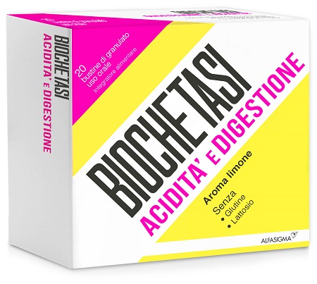 BIOCHETASI ACIDITA' E DIGESTIONE 20 BUSTE GRANULATO AROMA LIMONE - farmaciaverde.it