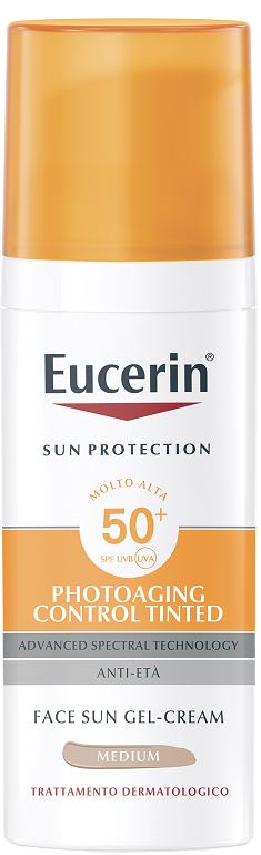 EUCERIN SUN PHOTOAGING CONTROL TINTED GEL CREME SPF50+ MEDIUM 50 ML - farmaciaverde.it