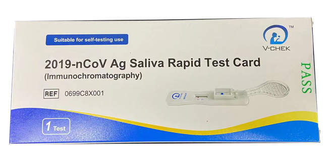 TEST ANTIGENICO RAPIDO COVID-19 V-CHEK AUTODIAGNOSTICO DETERMINAZIONE QUALITATIVA ANTGENI SARS-COV-2 IN TAMPONI SALIVARI MEDIANTE IMMUNOCROMATOGRAFIA - farmaciaverde.it