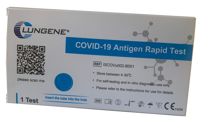 TEST ANTIGENICO RAPIDO COVID-19 CLUNGENE AUTODIAGNOSTICO DETERMINAZIONE QUALITATIVA ANTGENI SARS-COV-2 IN TAMPONI NASALI MEDIANTE IMMUNOCROMATOGRAFIA - farmaciaverde.it