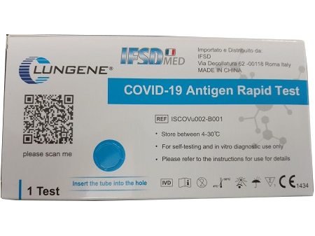 TEST ANTIGENICO RAPIDO COVID-19 CLUNGENE AUTODIAGNOSTICO DETERMINAZIONE QUALITATIVA ANTGENI SARS-COV-2 IN TAMPONI NASALI MEDIANTE IMMUNOCROMATOGRAFIA - farmaciaverde.it