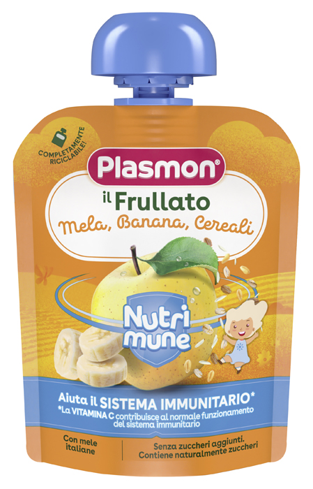 PLASMON NUTRI-MUNE MELA/BANANA/CEREALI 85 G - farmaciaverde.it