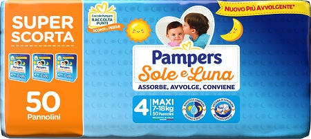 PAMPERS SOLE LUNA TRIO MAXI 50 PEZZI - farmaciaverde.it
