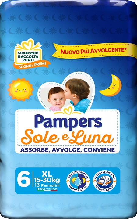PAMPERS SOLE LUNA XL 13 PEZZI - farmaciaverde.it