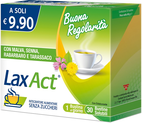 LAX ACT 30 BUSTINE SOLUBILI SENZA ZUCCHERI - farmaciaverde.it