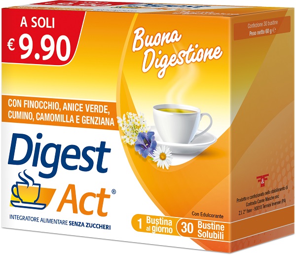 DIGEST ACT 30 BUSTINE SOLUBILI SENZA ZUCCHERI - farmaciaverde.it