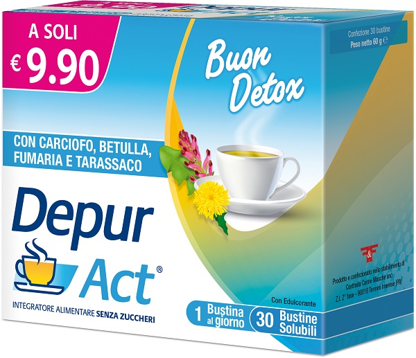 DEPUR ACT 30 BUSTINE SOLUBILI SENZA ZUCCHERI - farmaciaverde.it