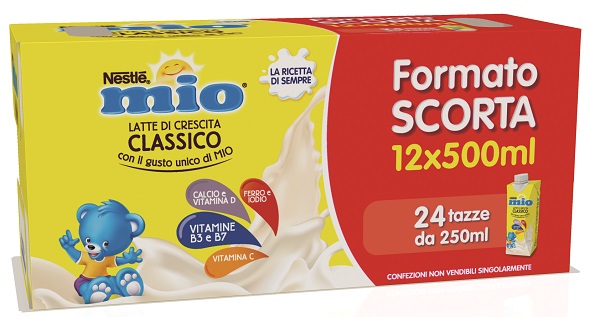 MIO LATTE CRESCITA CLASSICO 12 PEZZI DA 500 ML - farmaciaverde.it