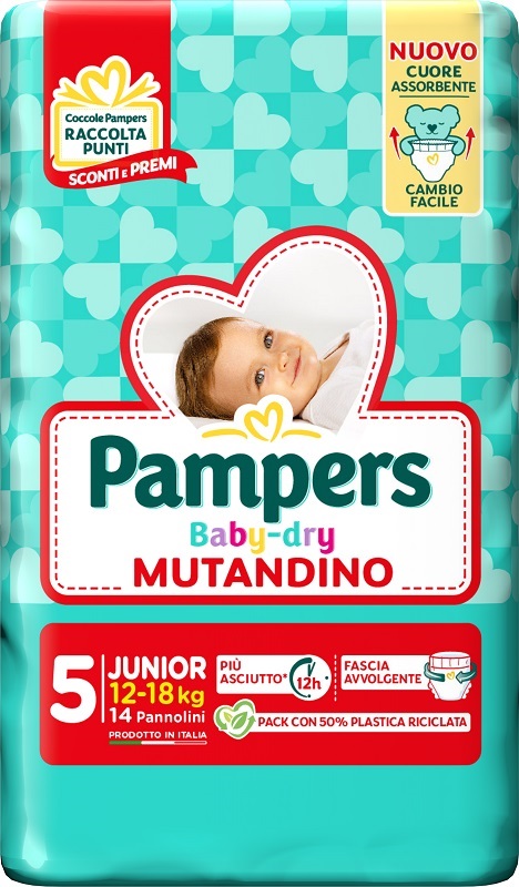 PAMPERS BABY DRY PANNOLINO MUTANDINA JUNIOR SMALL PACK 14 PEZZI - farmaciaverde.it