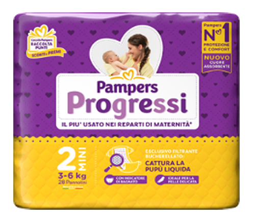 PAMPERS PROGRESSI MINI 28 PEZZI - farmaciaverde.it