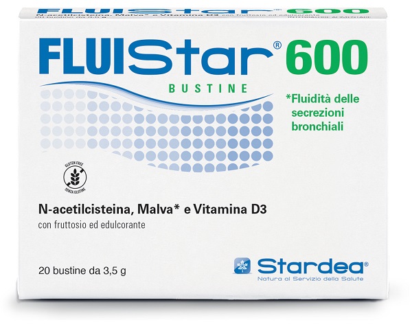 FLUISTAR 600 20 BUSTINE DA 3,5 G CON FRUTTOSIO ED EDULCORANTE SENZA GLUTINE - farmaciaverde.it